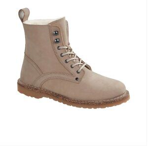 Birkenstock Bryson Mid Boot - Beige Taupe Nubuck/Natural Shearling Size 37